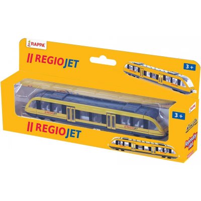 Vlak regionální žlutý model Regiojet 17cm kovový v krabičce – Zboží Dáma
