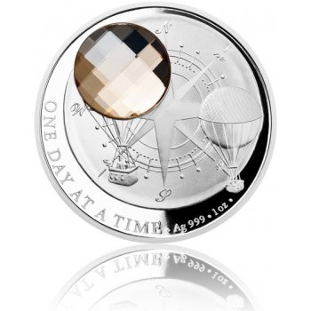 Česká mincovna stříbrná mince CRYSTAL COIN One Day at a Time Honey proof 1 Zo