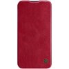 Pouzdro a kryt na mobilní telefon Apple Pouzdro Nillkin Qin Book PRO Apple iPhone 13 Pro Max, červené
