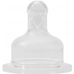 Baby Nova náhradní silikon antikoliková kulatá savička čaj 2 ks transparentní – Zboží Dáma