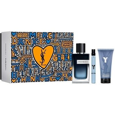 Yves Saint Laurent Y Eau de Parfum Dárková sada pánská EDP 100 ml, sprchový gel 50 ml a miniaturka pánská EDP 10 ml – Hledejceny.cz