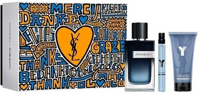 Yves Saint Laurent Y Eau de Parfum Dárková sada pánská EDP 100 ml, sprchový gel 50 ml a miniaturka pánská EDP 10 ml