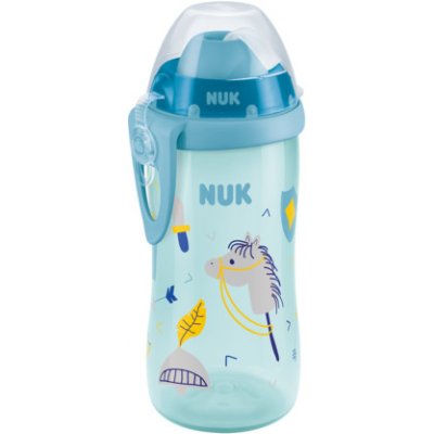 Nuk dětská láhev Flexi Cup 300 ml se slámkou modrá