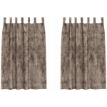 Záclony 2 ks s kolečky cappuccino 175x140 cm – Hledejceny.cz