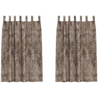 Záclony 2 ks s kolečky cappuccino 175x140 cm – Hledejceny.cz