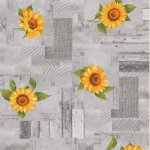 Impol Trade Ubrus PVC 163B slunečnice na dřevěném šedém obkladu návin 20 mx140 cm – Hledejceny.cz