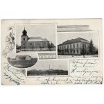 Stará Pohlednice Běrunice, nádraží, cihelna, koláž, Městec Králové Dopisnice – Zboží Dáma