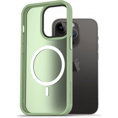 Pouzdro AlzaGuard Matte Case Compatible with MagSafe iPhone 14 Pro zelené