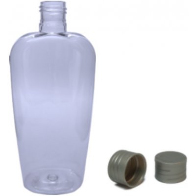 Aris Plastová lahvička čirá se stříbrným víčkem 300 ml