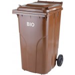 Meva Popelnice plastová BIO 240 l hnědá s roštem 005-5BIO/R – Zboží Dáma