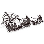 E-cut.cz Samolepka Hory a kompas - 20x11 , Vlevo cm – Zboží Mobilmania