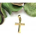 Diante Zlatý přívěsek křížek 59639307 – Zbozi.Blesk.cz