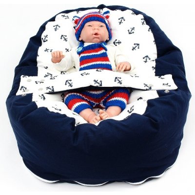 Kojicí polštáře Matýsek pelíšek pro miminka kojenecký relaxační polštář 100% bavlna kotvy – Zboží Mobilmania