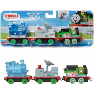 Fisher-Price - Kovový motorový vlak Percy Old Mine Train s vozy HHN19 HHN17