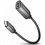Axagon USB-C (M) / USB-A (F) USB 3.2 Gen2 (3A) 20cm šedá – Zboží Živě