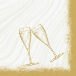 BioDunisoft Ubrousek 40x40cm SPARKLY CHEERS WHITE 60 ks – Hledejceny.cz