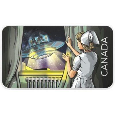 Royal Canadian Mint Stříbrná mince Pozorování UFO od Duncana 1 Oz