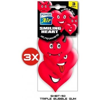 Power Air Smiling Heart Bubble Gum 3 ks