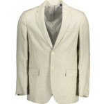 Elegantní Lněné Sako pro Muže Bežová - 48 – Zboží Dáma