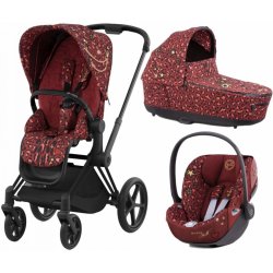 CYBEX Rám Priam 4.0 Seat Pack Lux Carry Cot + Cloud Z2 i-Size ROCKSTAR 2024 Dark Red