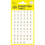 Avery Zweckform 3728 Samolepicí číslice, 7,5 mm, 120 ks, zlaté na čiré fólii – Zboží Dáma