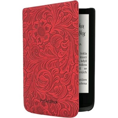 Pocketbook pouzdro pro 616 627 632 vzor květin EBPPK1069 červená – Zboží Mobilmania