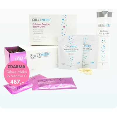 Collamedic set 2 ks beauty nápoje 8560 mg 60 ks + Tělové mléko 300 ml ZDARMA – Hledejceny.cz