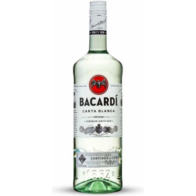 Bacardi Carta Blanca 37,5% 1 l (holá láhev) – Zboží Mobilmania