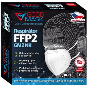 Good Mask respirátor FFP2 barevný mix 10 ks