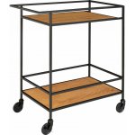 House Nordic Servírovací stolek na kolečkách se 2 policemi černá bílá dub 40x68 cm Vita Barva: Bílá – Zboží Dáma