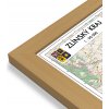 Nástěnné mapy ZES Zlínský kraj - nástěnná mapa 150 x 95 cm Varianta: mapa v dřevěném rámu, Provedení: Pegi jádro ořechu