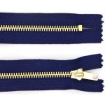 Kovový zip nedělitelný 14 cm, Ø 6 mm tmavě modrý – Zboží Mobilmania