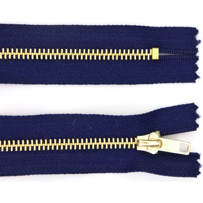 Kovový zip nedělitelný 14 cm, Ø 6 mm tmavě modrý – Zboží Mobilmania