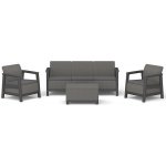 Keter SCANDI LINEA 3 SEATERS SET - Mountain Grey/Grafit – Hledejceny.cz