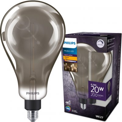 Philips 8718696815106 Vintage LED žárovka E27 A160 6,5W 270lm 4000K stmívatelná, smokyD Denní bílá – Hledejceny.cz