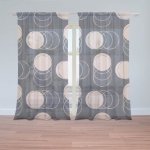 Sablio Záclony Kruhy a puntíky: 2ks 150x250cm – Hledejceny.cz