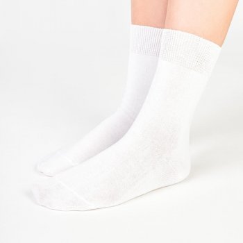 Antibakteriální 100% bavlněné ponožky 155 bílá