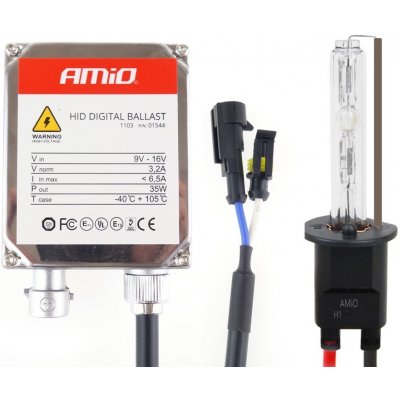 Amio autodoplňky Xenony pro motorku H1 6000°K (ballast + výbojka + držák) - model STANDARD - Amio – Zboží Mobilmania