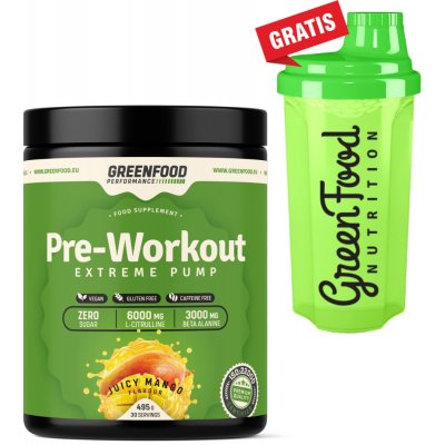 GreenFood Pre-Workout 495 g – Hledejceny.cz