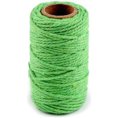Výprodej - Bavlněná šňůra Ø2 mm - zelená sv. Varianta: 4 zelená sv., Balení: 1 ks – Zboží Dáma