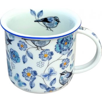 Český porcelán Dubí Dubí Hrnek Tina modří ptáci 250 ml