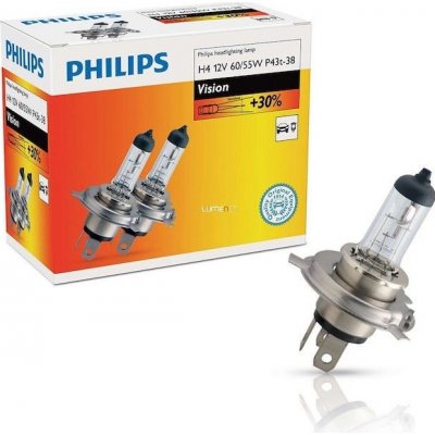 Philips Vision 12342PRC2 H4 P43t-38 12V 60/55W 2 ks – Hledejceny.cz