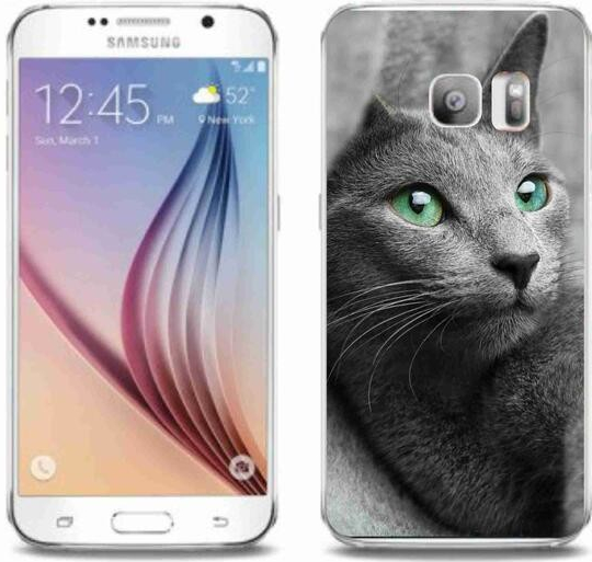 Pouzdro mmCase Gelové Samsung Galaxy S6 Edge - kočka 2