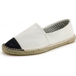 Fancy espadrilky textilní boty bílé s černou špičkou – Hledejceny.cz