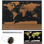 sapro Malatec Velká Stírací mapa světa s vlajkami Deluxe 82 x 59 cm černá – Zboží Mobilmania