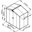 Zahradní domek IWHome Ares A 2,71 m² antracit IWH-10230001