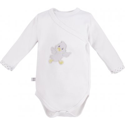 EEVI Kojenecké body s dlouhým rukávem Newborn bílá – Zboží Dáma