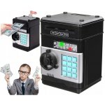 Pokladnička trezor elektronická ARO na otisk prstu PIN bankovky mince pro děti – Zboží Dáma
