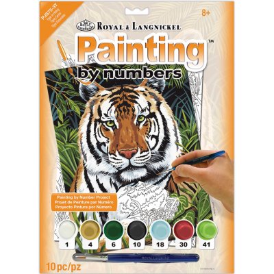 Royal Langnickel Malování podle čísel 22x30 cm - Tygr v trávě – Zboží Dáma