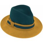 Fiebig Aisha dámský dvoubarevný plstěný klobouk Petrol – Zboží Mobilmania